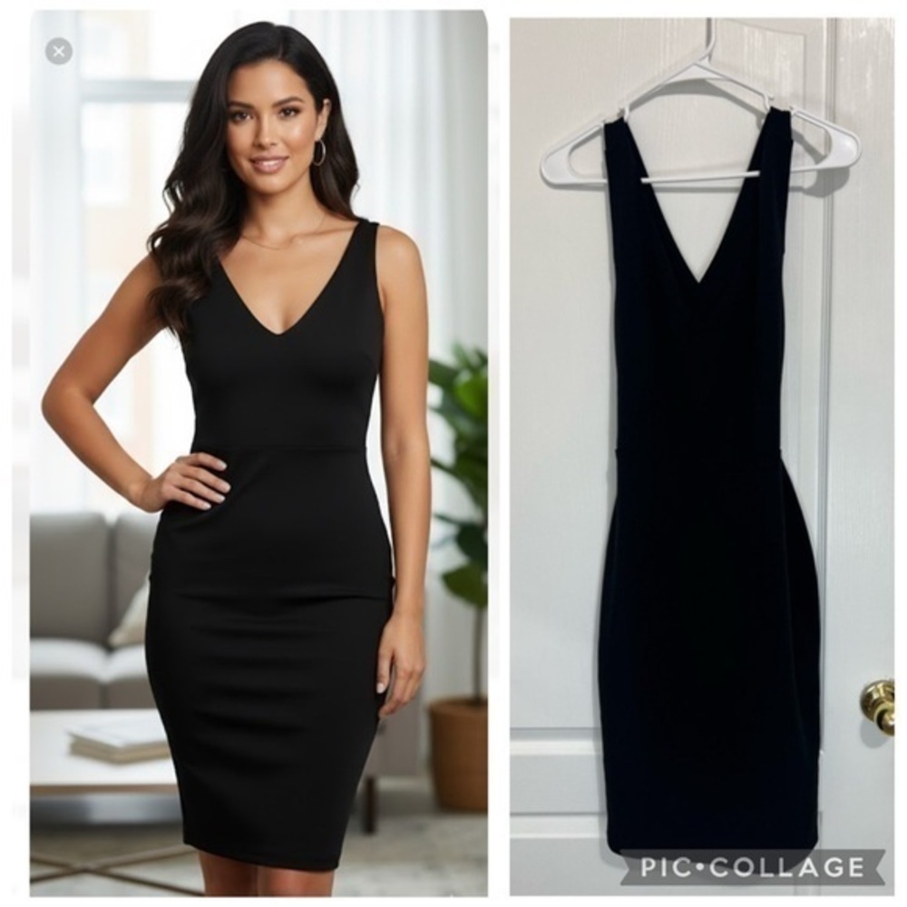Aakaa Women's halter elegant Black Dress size L